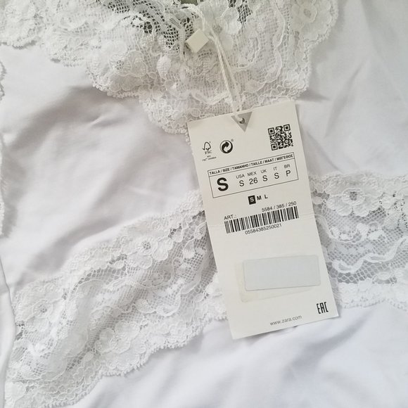 NWT Lace Stretchy White Zara Bodysuit. - Picture 9 of 9